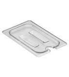 E4082 Gastronorm Notched Lid Polycarbonate 1/4 Clear