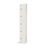 GR306-CLS Elite Five Door Manual Combination Locker Locker White with Sloping Top