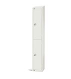 GR310-CNS Elite Double Door Coin Return Locker with Sloping Top White