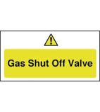 Image of Y913 Gas Shut Off Valve Sign