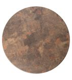GR639 Pre-drilled Round Table Top Rust Brown 700mm