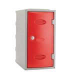 Plastic Single Door Locker Camlock Red 600mm - CB534