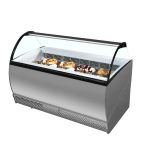 ISABELLA 13LX 13 x Napoli Pan Grey Curved Glass Ice Cream Display Freezer
