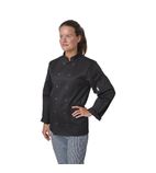 A438-3XL Vegas Unisex Chef Jacket Long Sleeve Black - 3XL