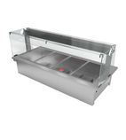 D4BMSL Countertop Heated Bain Marie Display With Gantry (Dry Heat)