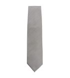 A886 Tie Silver and Black Fine Stripe