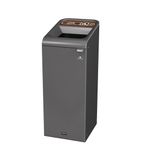 CX972 Configure Recycling Bin with Food Waste Label Brown 57Ltr