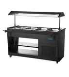 G-Series PG007 Black Refrigerated Central Salad/Buffet Bar