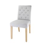 DT698 Chiswick Button Dining Chairs French Grey (Pack of 2)