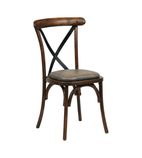 CX443 Bristol Dining Chair Vintage with Padded Seat Saddle Ash (Pack of 2)