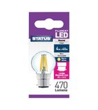 Filament LED Round BC Warm White Light Bulb 4/40w