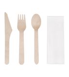 DF422 Wooden Cutlery Meal Pack (Pack of 250)