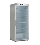 HSG60 533 Ltr Upright Single Glass Door Stainless Steel Display Fridge