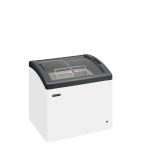 Image of FOCUS 73 GREY 161 Ltr White Display Chest Freezer With Grey Curved Glass Lid