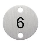 Table Numbers Silver (6-10)