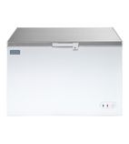 Image of HEC916 370 Ltr White Chest Freezer With Stainless Steel Lid