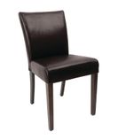 GR366 Faux Leather Contemporary Dining Chair Dark Brown (Pack of 2)