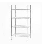 Image of HEF703 1200w x 600d mm Chrome Wire Shelves 4 Tier