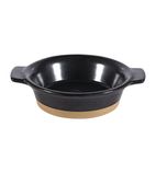Art de Cuisine Igneous Stoneware DY785 Black Individual Dishes 140mm (Pack of 6)