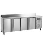 CF7410SS 553 Ltr 4 Door Stainless Steel Freezer Prep Counter With Upstand