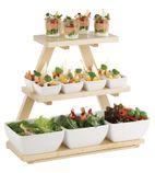 Triangle Wooden Buffet Stand Maple - GK817