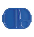 Kristallon DL129 Small Polypropylene Compartment Food Trays Blue 321mm