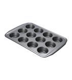 Image of DE505 Carbon Steel 12 Cup Muffin Tin 280mm