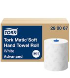 Image of Matic FA707 Soft Paper Hand Towel Rolls White with Grey Leaf H1 2-Ply 150m (Pack of 6)