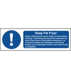 Image of W198 Deep Fat Fryer Safety Sign Self-Adhesive