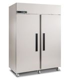 Image of Xtra XR1300L Medium Duty 1300 Ltr Upright Double Door Stainless Steel Freezer