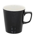 Café BN434 Porcelain Latte Mugs Gloss Black 454ml (Pack of 6)
