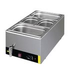 S047 Bain Marie Wet Heat with Tap and Pans (2 x 1/3 & 2 x 1/6 GN)