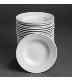 SA235 Bulk Buy Pack of 24 Athena Hotelware Rimmed Soup Bowls 228mm