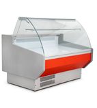 SIGMA13C 1305mm Wide Curved Glass Fresh Meat Serve Over Counter Display Fridge