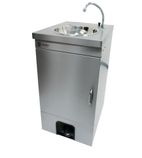 MWBTD Heated Electric Single Bowl Mobile Hand Wash Basin With Door