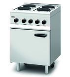 Silverlink 600 ESLR6C Electric 4 Plate Oven Range WIth Castors At Rear - Three Phase