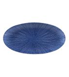 FC113 Studio Prints Agano Oval Chefs Plates Blue 299 x 150mm (Pack of 12)