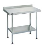 L6018WB 1800w x 600d mm Stainless Steel Wall Table with One Undershelf