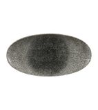 Studio Prints Raku DY213 Oval Plates Quartz Black 347mm