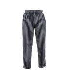 A940-XL Designer Baggy Pant Black and White Striped XS