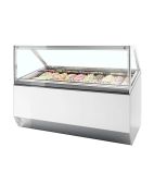 MILLENNIUM ST20 20 x Napoli Pan White Flat Glass Ice Cream Display Freezer