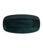 Patina FA598 Oblong Chef Plates Rustic Teal  298 x 153mm