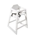 DL833 Wooden High Chair Antique White Finish