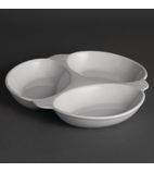 Y099 Vegetable Dishes 3 Section 250mm (Pack of 6)
