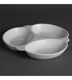 Whiteware Y099 Vegetable Dishes 3 Section 250mm (Pack of 6)