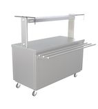 FLEXI-SERVE FS-A4 Plain Top Ambient Cupboard with LED Gantry, Standard Glass & Tubular Trayslide