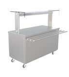 Image of FLEXI-SERVE FS-A4 Plain Top Ambient Cupboard with LED Gantry, Standard Glass & Tubular Trayslide