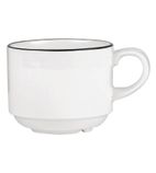 Alchemy Mono W552 Stacking Tea Cups 206ml (Pack of 24)