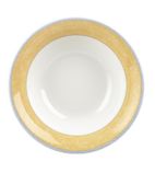 New Horizons W798 Marble Border Salad Bowls Yellow 252mm (Pack of 12)