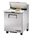 Image of TSSU-27-08-HC 215 Ltr 2 Door Stainless Steel Hydrocarbon Refrigerated Pizza / Saladette Prep Counter